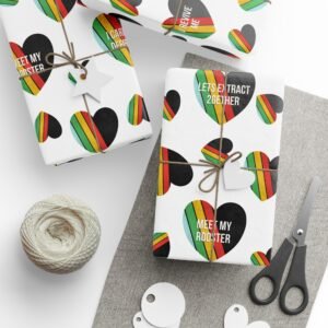 gift wrap | arc raiders inspired wrapping paper for someone who loves the game and you | gamer heart pattern wrapping paper | loot & gear hearts