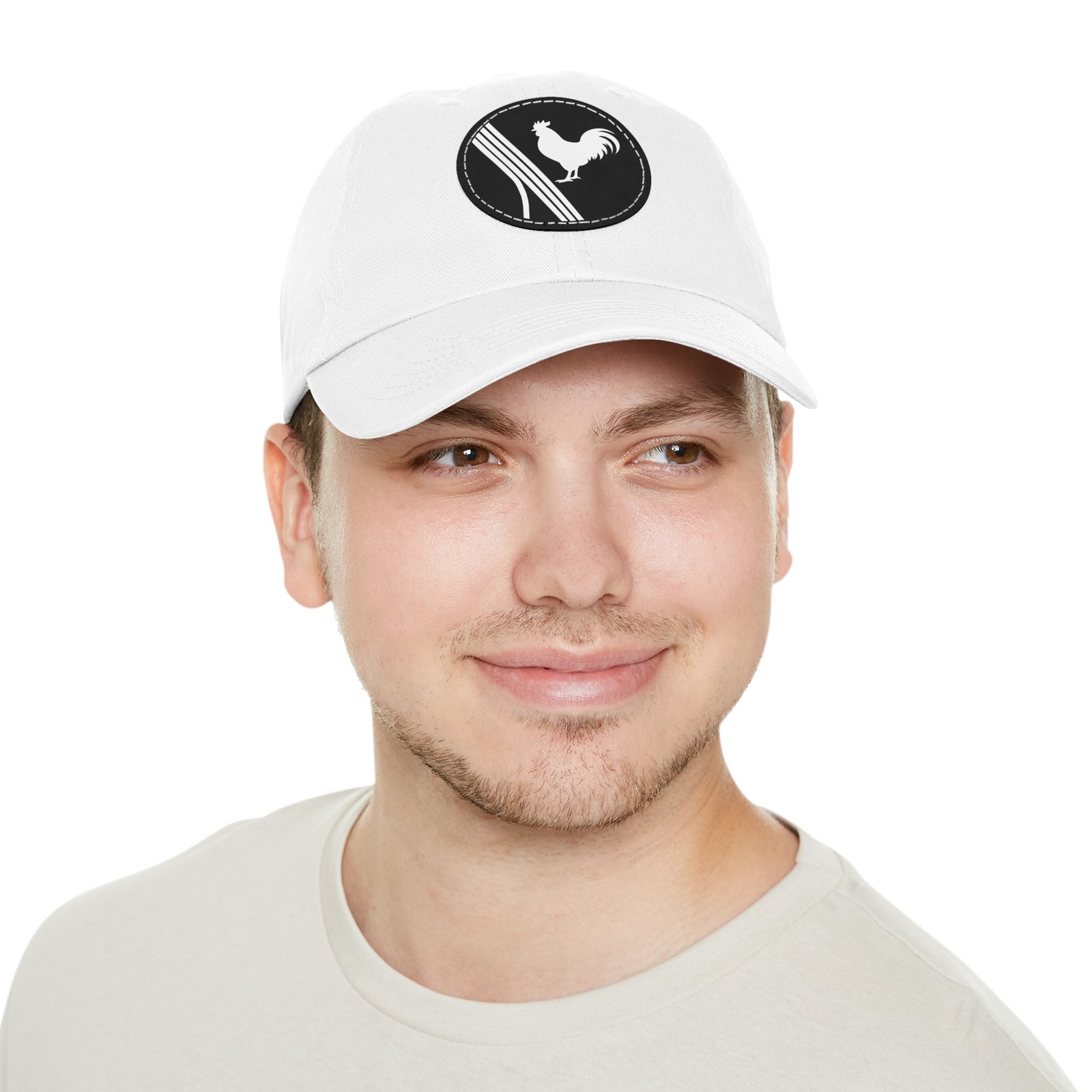 scrappy division leather patch hat arc raiders dad cap arcoholic gamer hat black white rooster emblem cap gift for streamers fans scrappy division leather patch hat arc raiders dad cap arcoholic gamer hat black white rooster emblem cap gift for streamers fans
