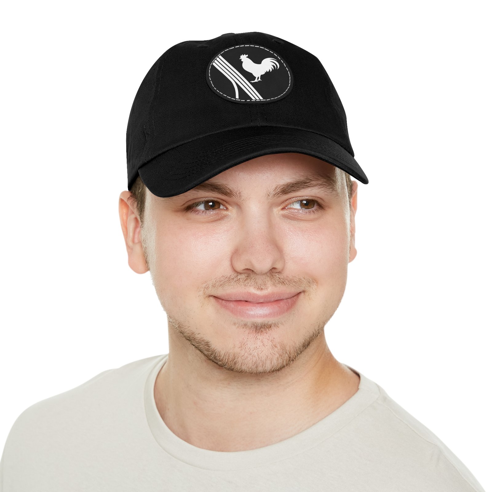 scrappy division leather patch hat arc raiders dad cap arcoholic gamer hat black white rooster emblem cap gift for streamers fans scrappy division leather patch hat arc raiders dad cap arcoholic gamer hat black white rooster emblem cap gift for streamers fans